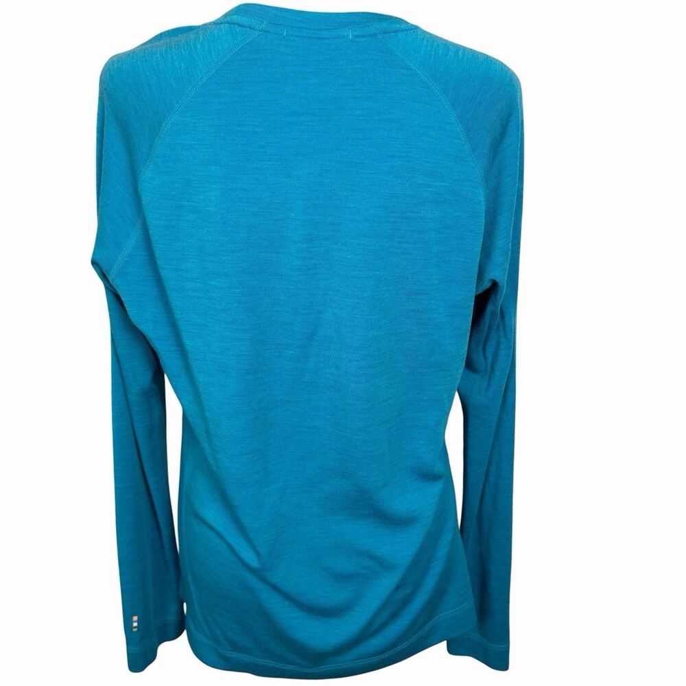 Smartwool Merino 250 Shirt Women’s XL 100% Wool Long Sleeve Base Layer Aqua Blue - Picture 5 of 8